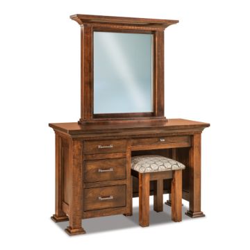 Empire 4 Drawer Vanity Dresser & Mirror W/ Bench