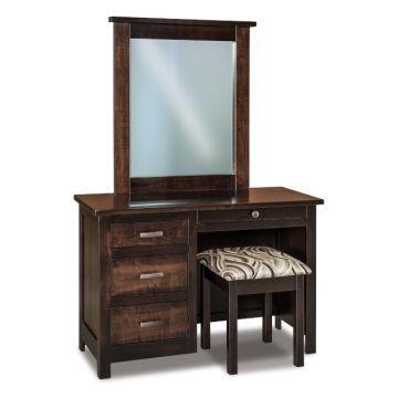 Flush Mission 4 Drawer Dresser & Mirror W/ Bench