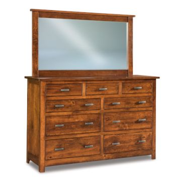 Flush Mission 9 Drawer Dresser & Mirror