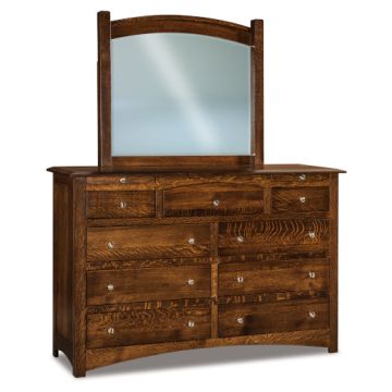Finland 9 Drawer Dresser & Mirror