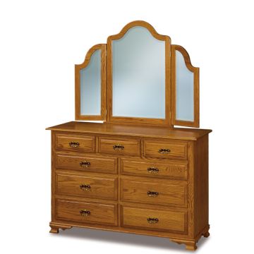 Heritage 9 Drawer Dresser & Mirror
