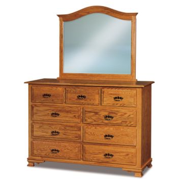 Heritage 9 Drawer Dresser & Mirror