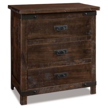 Ironwood 3 Drawer Nightstand
