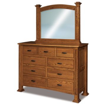 Lexington 9 Drawer Dresser & Mirror