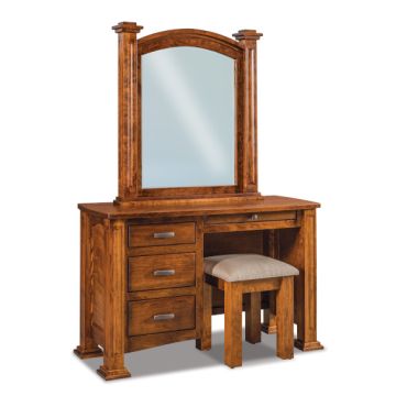 Lexington 4 Drawer Vanity Dresser & Mirror W/ Bench