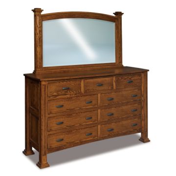 Lexington 9 Drawer Dresser & Mirror