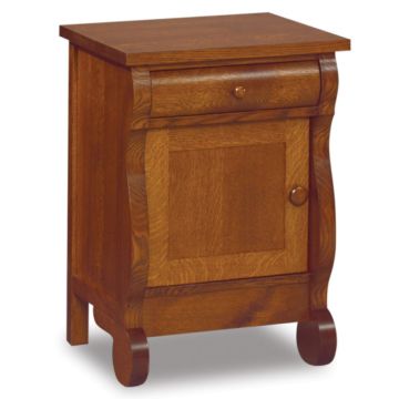 Old Classic Sleigh 1 Drawer 1 Door Nightstand
