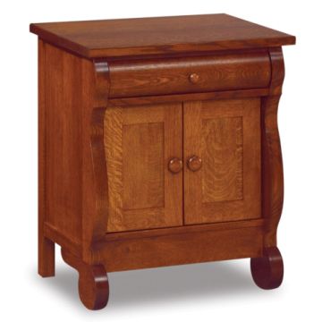 Old Classic Sleigh 1 Drawer 2 Door Nightstand