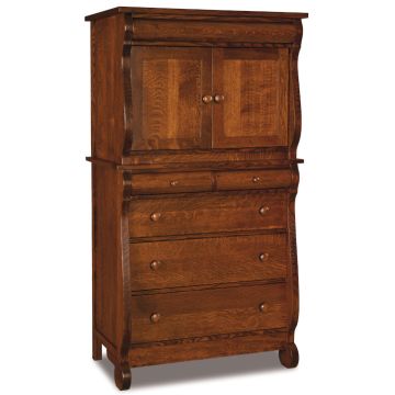 Old Classic Sleigh Chest Armoire
