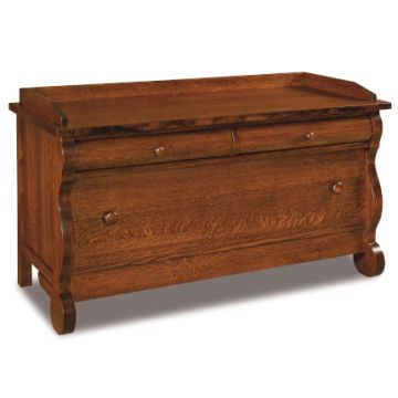 Old Classic Sleigh Blanket Chest W/ Cedar Bottom