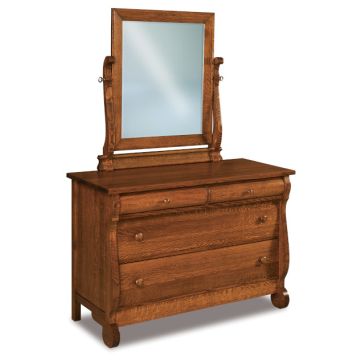 Old Classic Sleigh 4 Drawer Dresser & Miror