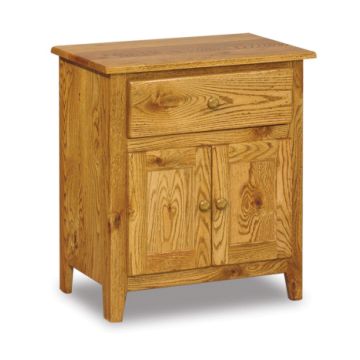 Shaker Taller 1 Drawer 2 Door Nightstand