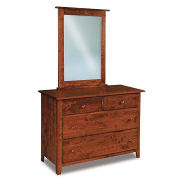 Shaker 4 Drawer Dresser & Mirror