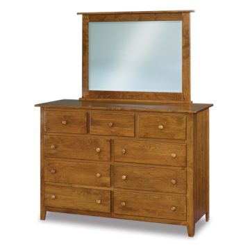 Shaker 9 Drawer Dresser & Mirror