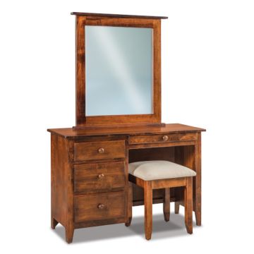 Shaker 4 Drawer Vanity Dresser & Mirror W/ Bench