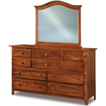 Shaker 10 Drawer Dresser & Mirror