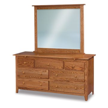 Shaker 7 Drawer Dresser & Mirror