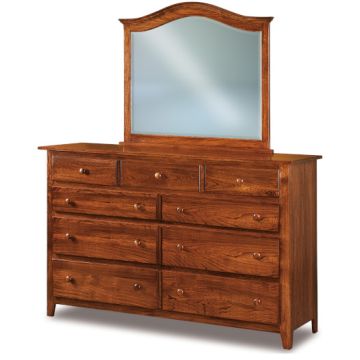 Shaker 9 Drawer Dresser & Mirror
