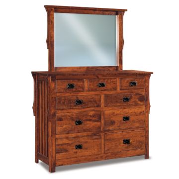Stick Mission 9 Drawer Dresser & Mirror