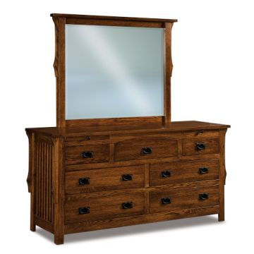 Stick Mission 7 Drawer Dresser & Mirror