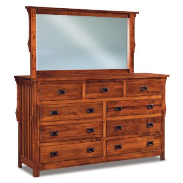 Stick Mission 9 Drawer Dresser & Mirror