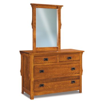 Stick Mission 4 Drawer Dresser & Mirror