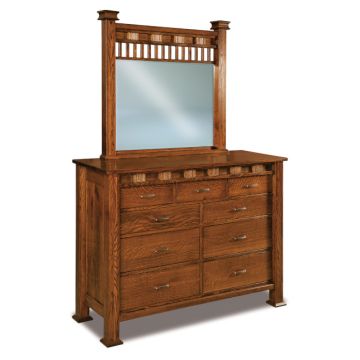 Sequoyah 9 Drawer Dresser & Mirror