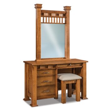 Sequoyah 4 Drawer Vanity Dresser & Mirror W/ Bench