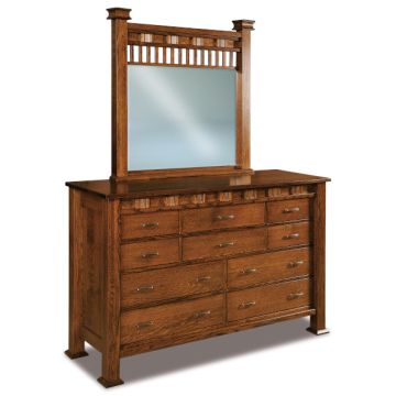 Sequoyah 10 Drawer Dresser & Mirror
