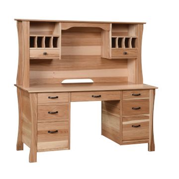 Kapernaum Double Pedestal Desk & Hutch