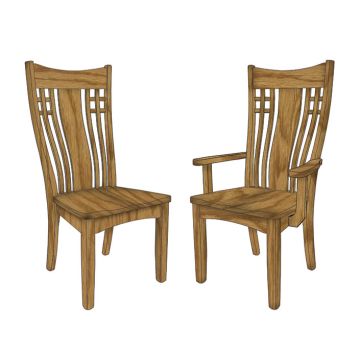 Larson Mission Arm & Side Chair (Desk Chair option available)