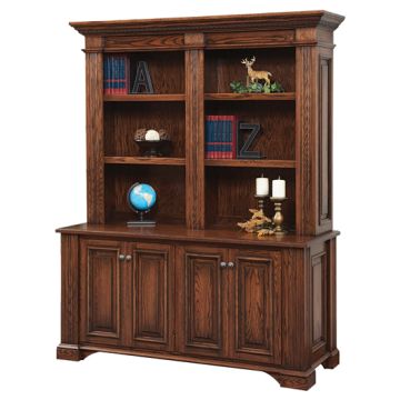 Lincoln Double Door Base & Bookshelf Hutch