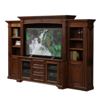 Lincoln 48" Entertainment with Side Bookcases
