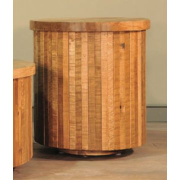 Live Edge End Table Round