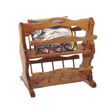 Double Magazine Rack with Handle