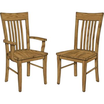 Metro Slat Arm & Side Chair (Desk Chair option available)