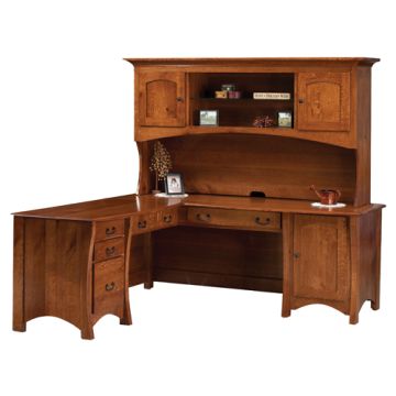 Master L Desk W/ Hutch