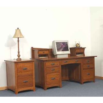 Oakwood Desk & File Cabinet