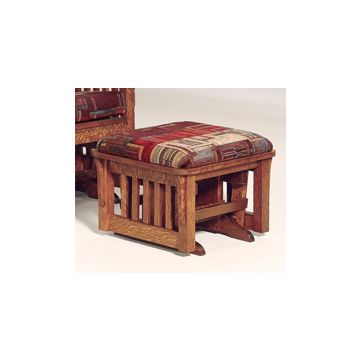 Bow Arm Glider Slat Ottoman