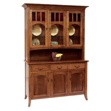 Old World 3-Door China Cabinet