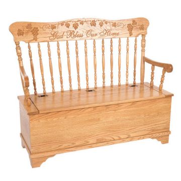 Pressback Storage Bench