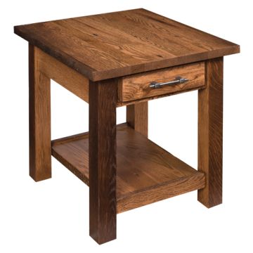 Reclaimed Barn Wood End Table