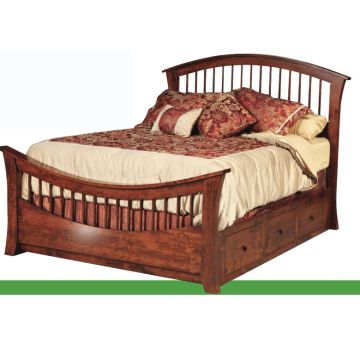 Richmond Bed w/ Storage Rail