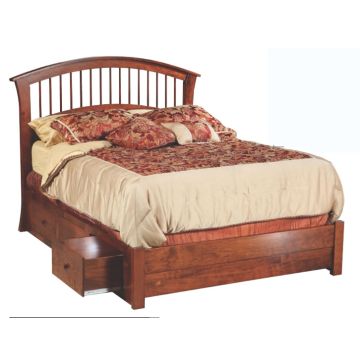 Richmond Bed w/ low footboard and Storage Rail