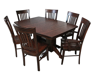 Shaker Double Pedestal Table